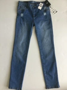 NWT 7 FOR ALL MANKIND Sz10Y BOYS SLIMMY SLIM STRAIGHT STRETCH JEANS OUTLAW BLUE - Picture 1 of 4