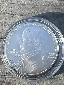 2005-P UNC Capsule Commemorative Chief Justice John Marshall Silver Dollar - Picture 1 of 2