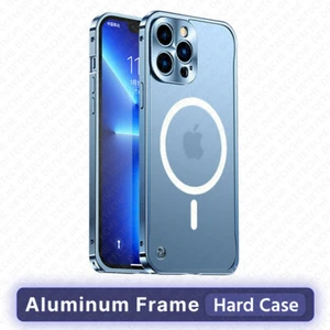 Aluminium Metallrahmen Clear Case für iPhone 14 13 12 Pro/Pro Max/Mini MagSafe - Bild 1 von 13