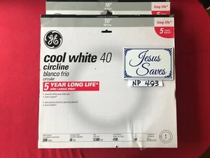 2- GE #98100 Cool White 40w Circline 16" 4 prong Np493 - Picture 1 of 2