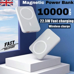 Fast Magnetic Power Bank Wireless Charger 10000 mAh for IPhone Android Universal - Picture 1 of 4