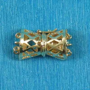 14K Yellow Gold Classic 6-Row (Six Strands) Pearl Bead Clasp - Picture 1 of 5