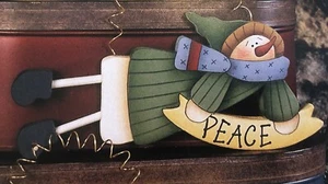 Tole Malerei Muster Paket: Frieden Schneemann Banner von Sandy Holman - Bild 1 von 2