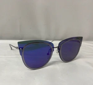DIFF Eyewear LG-PU32 Demi Lovato Sunglasses in Light Gunmetal w/ Purple Lens - Picture 1 of 4