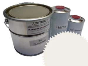 7 Liter Set 2K Autolack RAL 9002 Grauweiß Glanz UNI kein Klarlack Lackpoint! - Bild 1 von 1