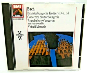 Bach CD Sir Yehudi Menuhin :Brandenburgische Concert Nr.1 - 3 Fast Free P&P - Foto 1 di 5