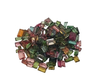 Natural Multi Tourmaline Baguette Cut Loose Gemstone 35 Pcs 2x4-5x10 MM 10 CT - Picture 1 of 4