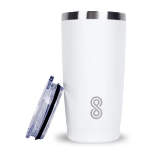 20 Oz Stainless Steel Tumbler, Splash-Proof Sliding Lid–Keeps Drinks Hot/Cold - Picture 1 of 7
