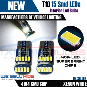 T10 15 SMD LED W5W High bright 4014 SMD Chips Whit Light Wedge Bulb 12V UK STOCK - Picture 1 of 1