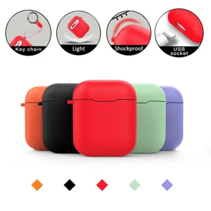 For Apple AirPods 2 /1 Silicone Case Cover Protective for Apple Airpod Charging - Picture 1 of 13