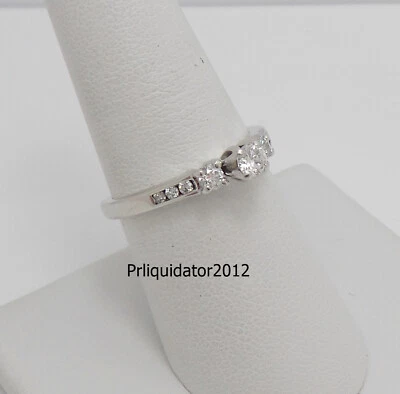 1/2CT Natural Diamond Engagement Anniversary Wedding Ring Band 14K White Gold - Image 1 of 4