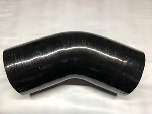 TOG 3.75 INCH 95mm 45 DEGREE SILICONE HOSE BEND ELBOW BLACK- 125MM LONG - Picture 1 of 1
