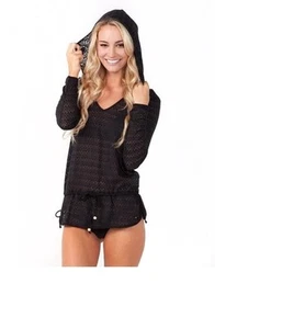 NEW RIP CURL WOMEN ZIGGY COVER UP PULLOVER SHIRT SMALL 11-79 RETAIL $49.50 - Picture 1 of 5