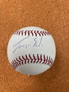 JORGE SOLER SIGNED RAWLINGS MLB BASEBALL ATLANTA BRAVES CHICAGO CUBS SA DNA COA - Picture 1 of 3