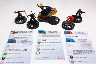 Heroclix: Dr. Strange, Blade, Ghost Rider, Daredevil, Punisher - LE, OP - Image 1 of 2