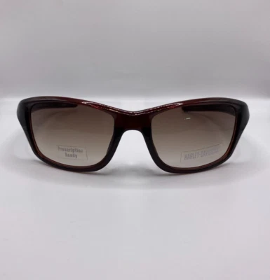 Harley Davidson HDX 861 BRN-34 Brown Wrap Plastic Eyeglasses Frame 57-18-135 - Image 1 of 4