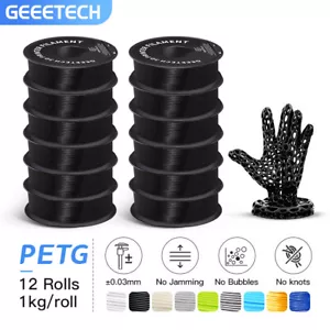 Geeetech 12 rotoli/12 kg filamento PETG 3D 1,75 mm per stampa stampante 3D consumabile - Foto 1 di 4