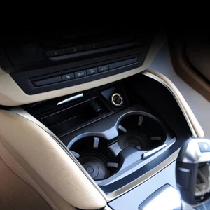 Car Console Water Drink Cup Holder Frame Strip For BMW X5 E70 X6 E71 2009-2013 - Imagen 1 de 7