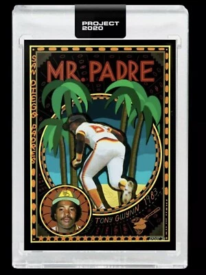 Topps PROJECT 2020 Card #94 - 1983 Tony Gwynn by Efdot w/Box In hand - Image 1 of 3