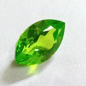 Faceted Amazing Green MARQUISE CUT PERIDOT CERTIFIED 10.35 Ct Gemstone JM179 - Picture 1 of 12