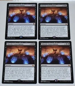 4x Ghastly Conscription MTG Commander 2016 Black Rare Sorcery - Picture 1 of 2