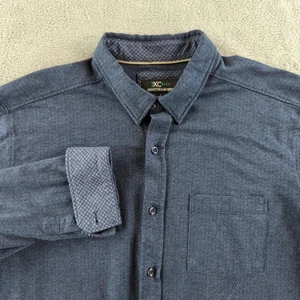 Johnston & Murphy XC Flex Shirt Mens Large Blue Long Sleeve Button Up Casual - Picture 1 of 9