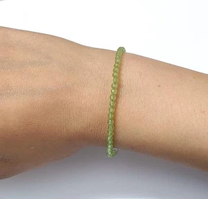 Natürlicher Peridot facettierter runder Edelstein Perlen August Geburtsstein ... - Bild 1 von 12