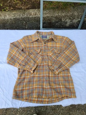 Camisa naranja manga larga abotonada cuello bucle lana vintage talla L. 31 Foto 1 de 4
