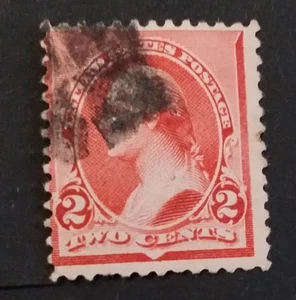 GEORGE WASHINGTON, 2 CENTS,1883,VERY RARE- ,HINGE, VERY GOOD CONDITION - Picture 1 of 1