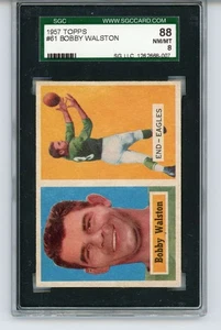 1957 Topps #61 Bobby Walston SGC 8 Eagles - Picture 1 of 2