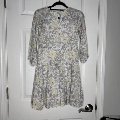 Roller Rabbit Girls Size 10 Floral Long Sleeve Dress Viscose Easter Spring - Image 1 of 4