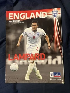 2009 England v Andorra World Cup Qualifying Match Programme at Wembley - Picture 1 of 2
