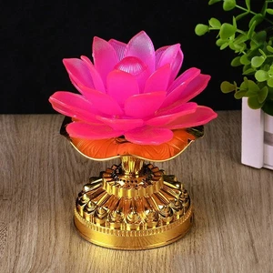 53 Chinese Buddhist Songs Prayer Lamp Temple Colorful LED Lotus Music Light (S) - Picture 1 of 7