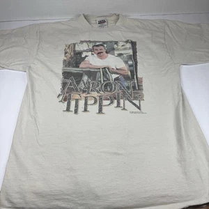Vintage Aaron Tippin Tour T Shirt 1989 Sony Signatures Men’s X-large Beige - Picture 1 of 12