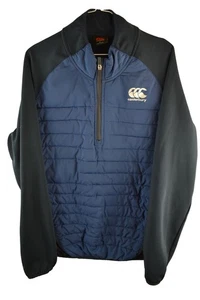 CANTERBURY Blue Padded Jacket size L Mens 1/4 Zip Pullover Casual Outdoors - Picture 1 of 8