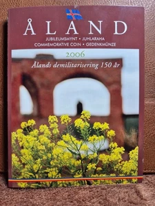 Aland Gedenkmünze Finland 5 € 2006 mit Briefmarke im original Blister - Bild 1 von 4