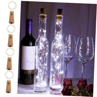 Luces para Botella de Vino 20 LED Luces de Corcho Batería Impermeable (Incluida) Blanco Frío Foto 1 de 4