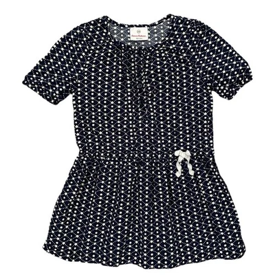 Vestido margarida floral azul e branco Hanna Andersson tamanho 4 ou 100  - Imagem 1 de 2