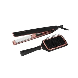 Piastra Capelli Lisci - Ricci Perfetti+ Spazzola C1 Chrome Corioliss Nero/Oro Ro - Imagen 1 de 1