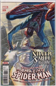 Amazing Spider-man #26 casi nuevo (Marvel 2017) Alex Ross cubierta PLATA SABLE BAG BOARD - Imagen 1 de 1