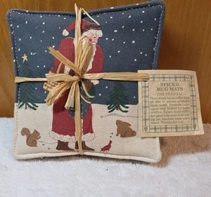 Set aus vier Alice’s Cottage Gewürzbecher Matten Urlaub Santa Waldtiere Neu mit Etikett  - Bild 1 von 8