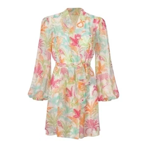 CAbi Sunset Kimono lang Ballonärmel mit Gürtel Damen Größe L mehrfarbig tropisch - Bild 1 von 10
