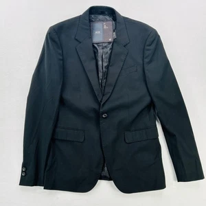 G-Star RAW Blazer Mens Medium Black Pinstripe Suit Jacket Stretch Modern Office - Picture 1 of 18