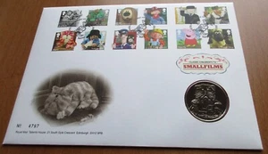 Großbritannien - 2014 "Smallfilms FDC and Medal" - Bild 1 von 2