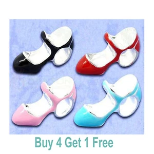 Silver Plated Enamel Shoe European Charm Bead - choose colour - UK Seller - Picture 1 of 1