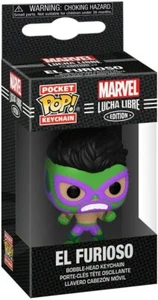 Marvel - Lucha Libre Luchadores HULK Bobble-Head POP! Pocket Keychain - Picture 1 of 2