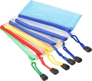 Mesh Zipper Bags, B8 Size Plastic Zip Pouch File Zipper Document Folder for Offi - Picture 1 of 12