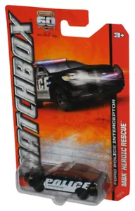 Matchbox MBX Heroic Rescue (2012) Black Ford Police Interceptor Car 58/120 - (De - Picture 1 of 1