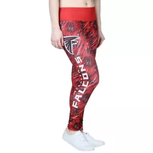 Atlanta Falcons NFL rosso statico pioggia leggings pantaloni yoga donna taglia S nuovi con etichette - Foto 1 di 1