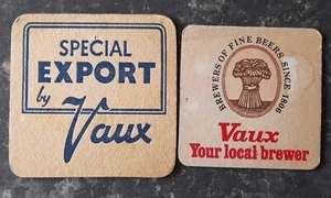 Vintage Vaux Brewery Beer Mats - Picture 1 of 2